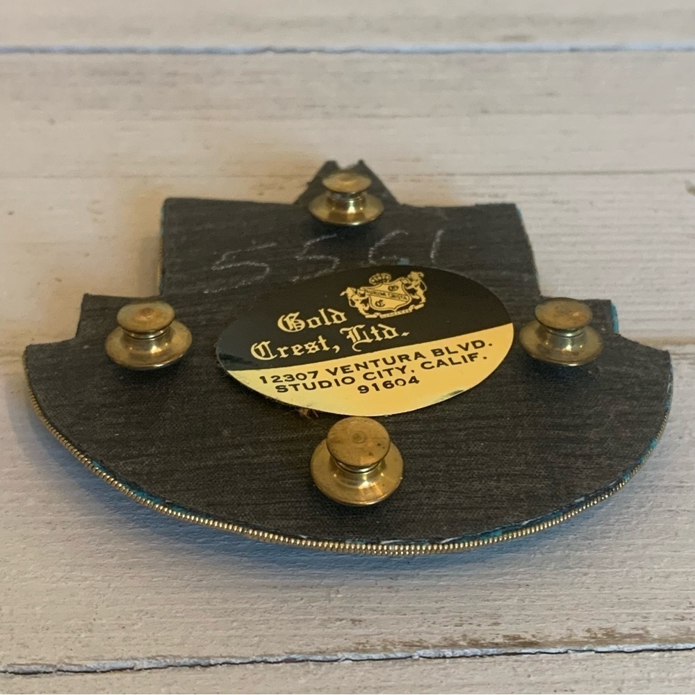 Vintage MRAC IN MEDIA RES Crest Emblem Badge Gold Bullion Embroidery With Case - Picture 7 of 9